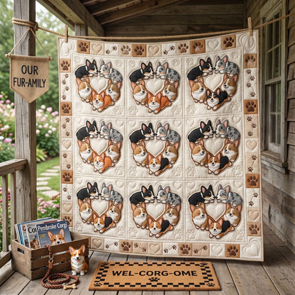 Corgi Hearts WN1506004CL Quilt