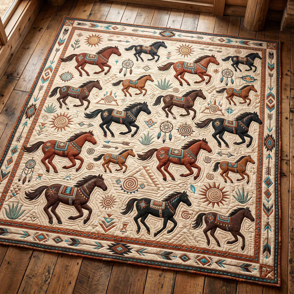 Southwestern Wild Horses WN1606015CL Quilt