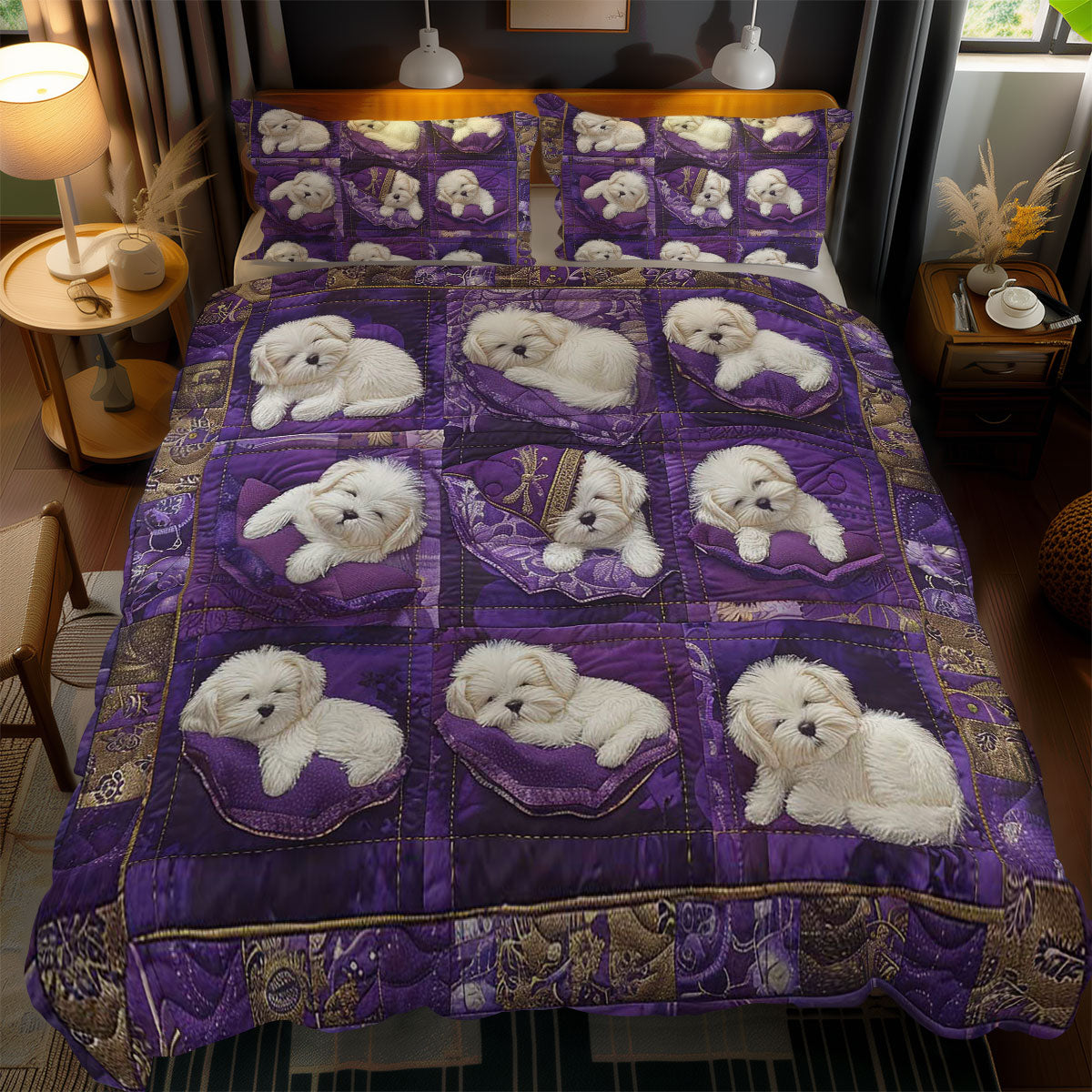 Dapper Bichon Frise WN1303135CL Duvet Cover Set