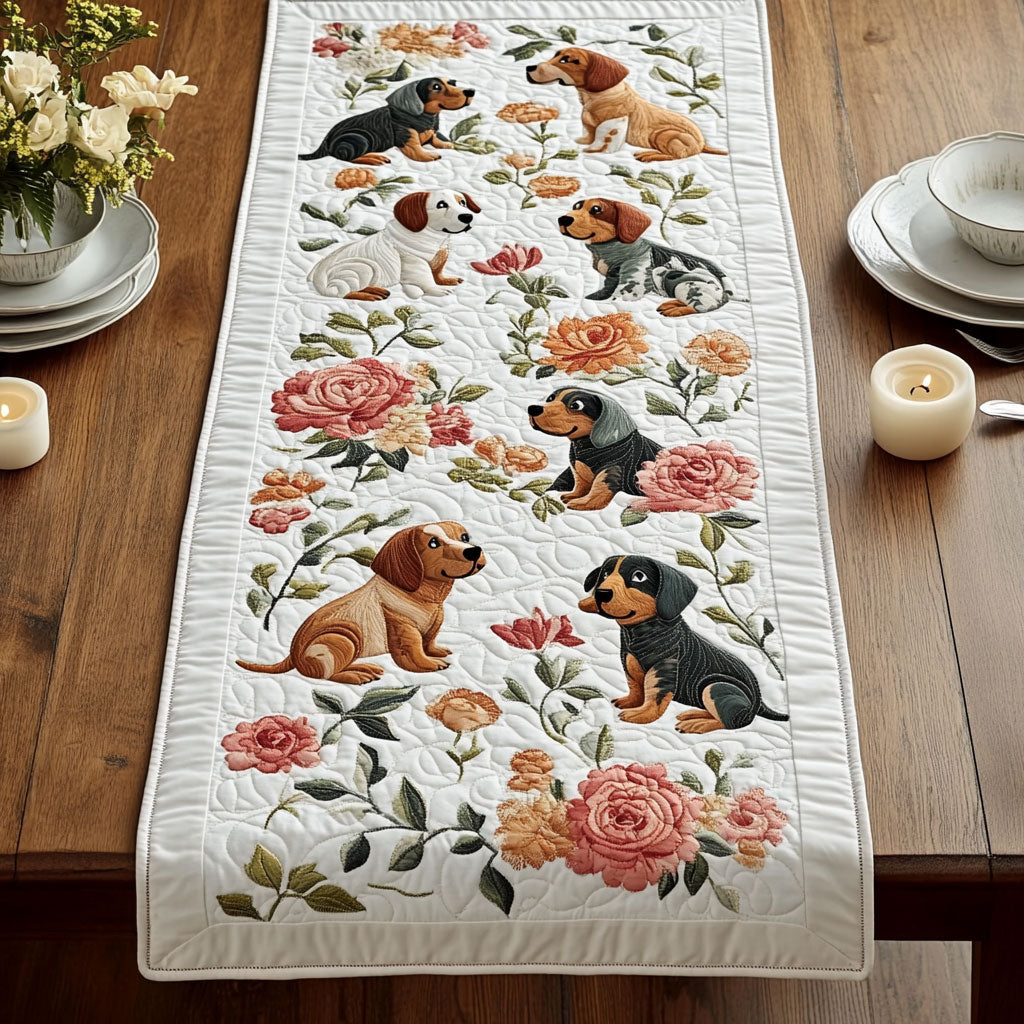 Dachshund Dog CW2705497CL Quilted Table Runner