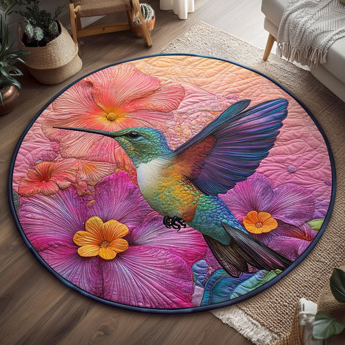 Hummingbird Enchanted WJ1306042CL Quilted Round Mat