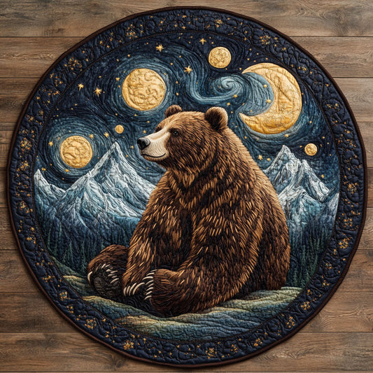 Mystic Lunar Bear CW1707037CL Quilted Round Mat
