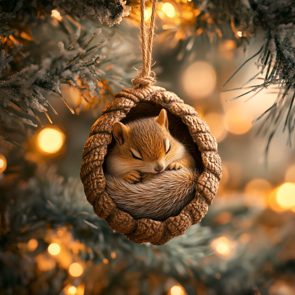 Holiday Chipmunk WN2411045CL Christmas Ornament