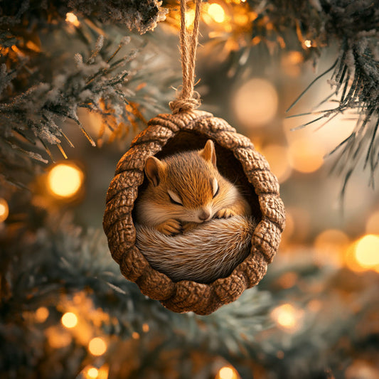 Holiday Chipmunk WN2411045CL Christmas Ornament