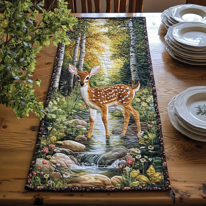 Lone Fawn WJ3006026CL Quilted Table Runner