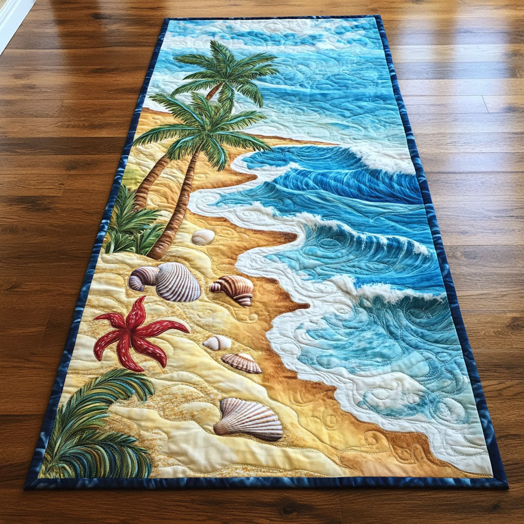 Beach WJ2403025CL Quilted Table Runner