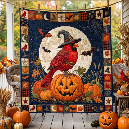Witchy Cardinal Pumpkin WN2606018CL Quilt