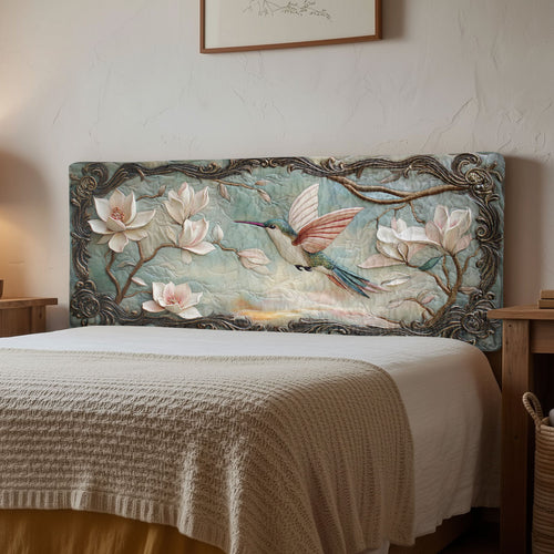 Hummingbird Magnolia Bloom CW1112017CL Quilted Headboard Slipcover