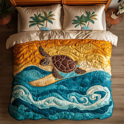 Surfing Tropical Turtle WP0204002CL Quilt