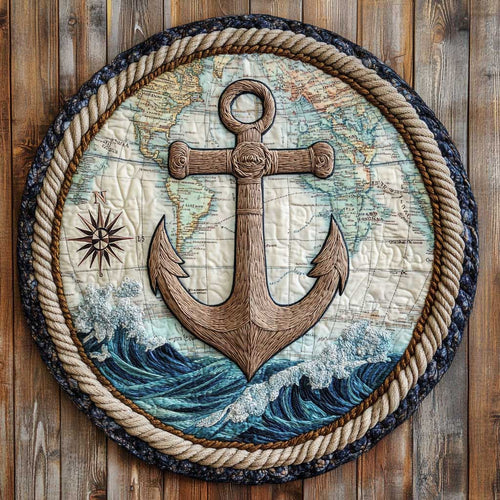 Anchor Waves WN0705009CL Quilted Round Mat