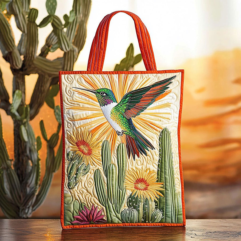 Desert Hummingbird QA2011024CL Quilted Tote Bag