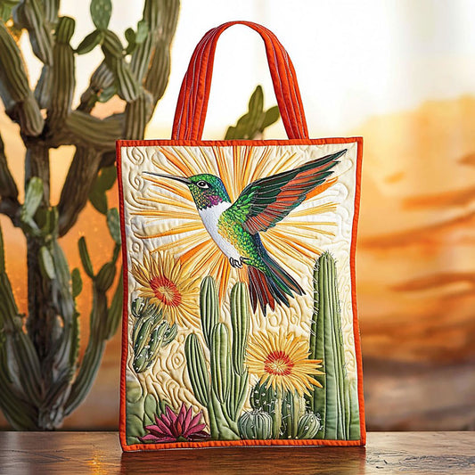 Desert Hummingbird QA2011024CL Quilted Tote Bag