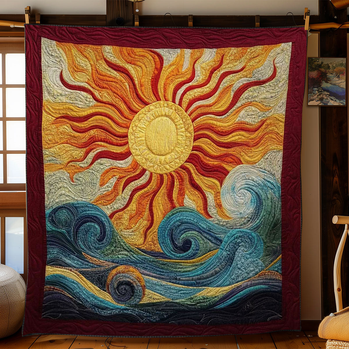 Celestial Sun And Waves WN1203058CL Quilt