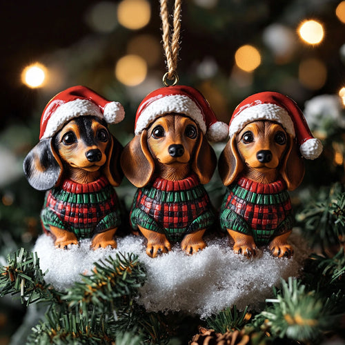 Dachshund Holiday Magic WN1510037CL Christmas Ornament
