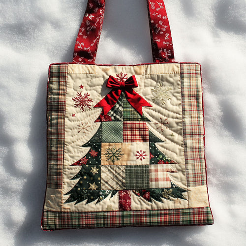 Winter Wish Christmas Tree WN1211136CL Quilted Tote Bag