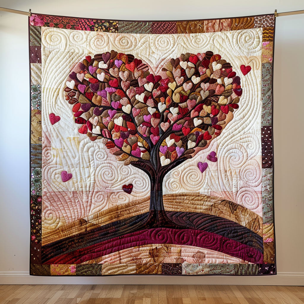 Crimson Hearts CP0601042CL Quilt
