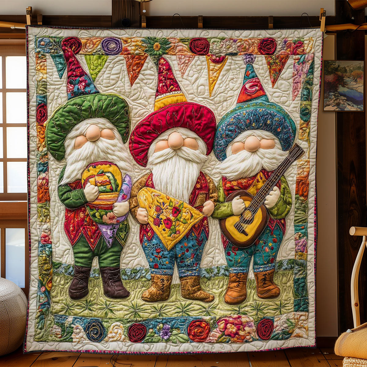 Gnome Celebration WN0701006CL Quilt