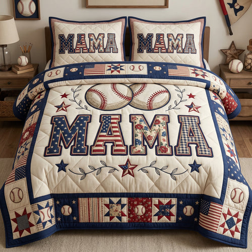 Baseball Mama XR09040024CL Duvet Cover Set