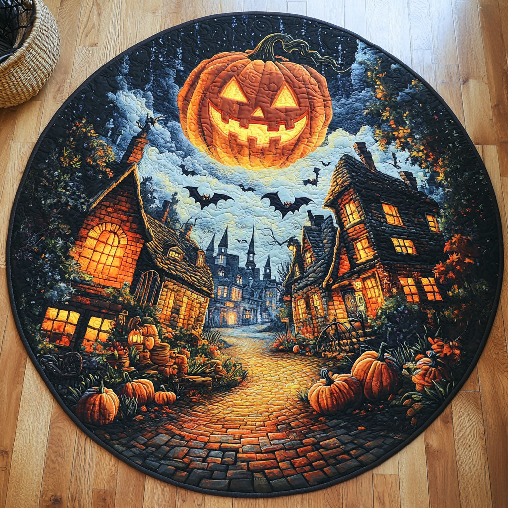 Halloween Howls WJ2507042CL Quilted Round Mat
