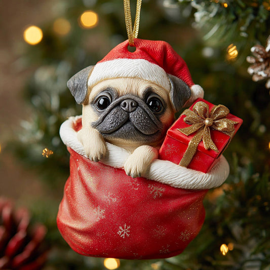 Cozy Pug CP1510010CL Christmas Ornament