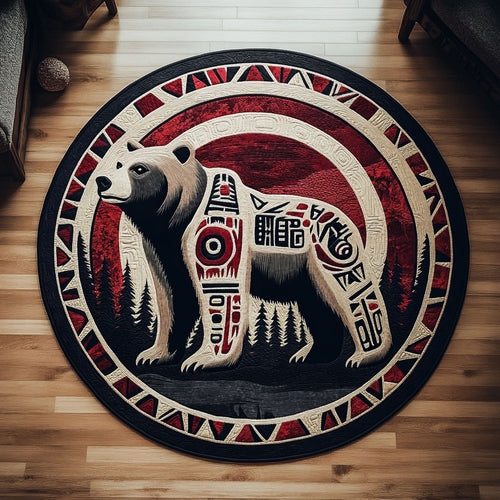 Warrior Bear KL1012016CL Quilted Round Mat