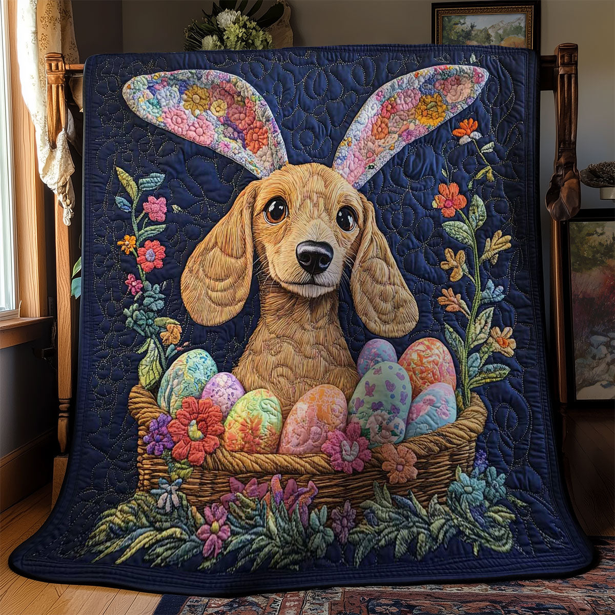 Dachshund Easter Basket WN1501004CL Quilt