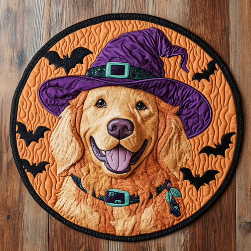 Pumpkin Paws CP0707037CL Quilted Round Mat