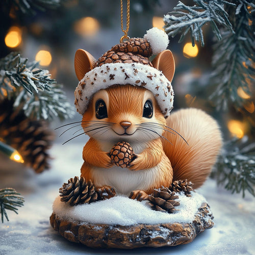 Squirrel Snow Hug WN1112100CL Christmas Ornament