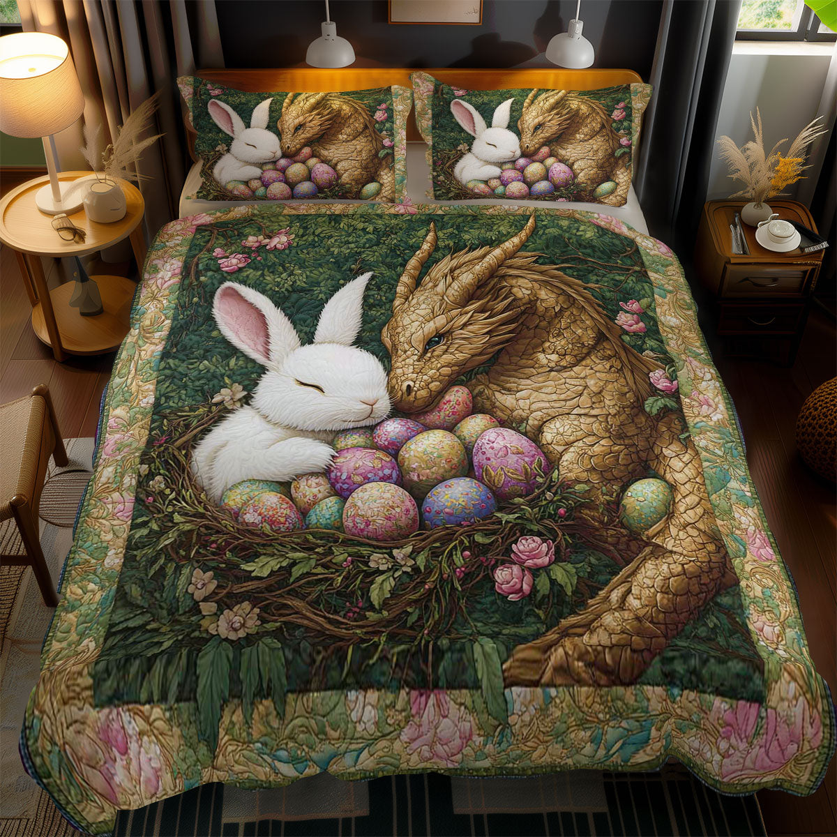 Dragon And Rabbit Harmony WN1701099CL Duvet Cover Set