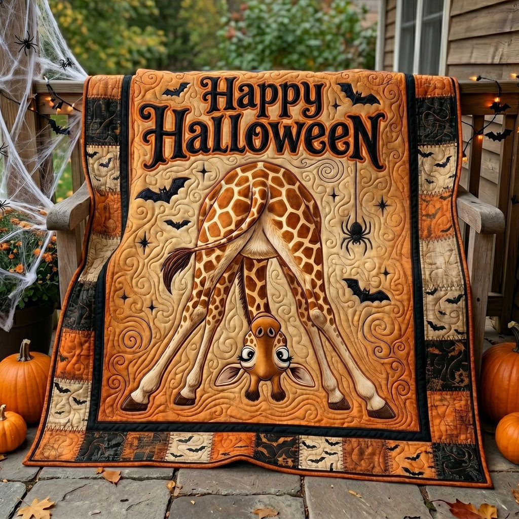 Happy Halloween Funny Giraffe WN0905014CL Quilt