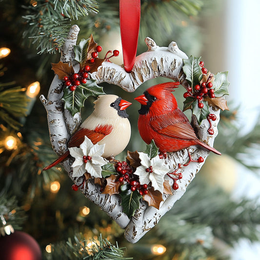 Christmas Heart Cardinal WN2110009CL Christmas Ornament