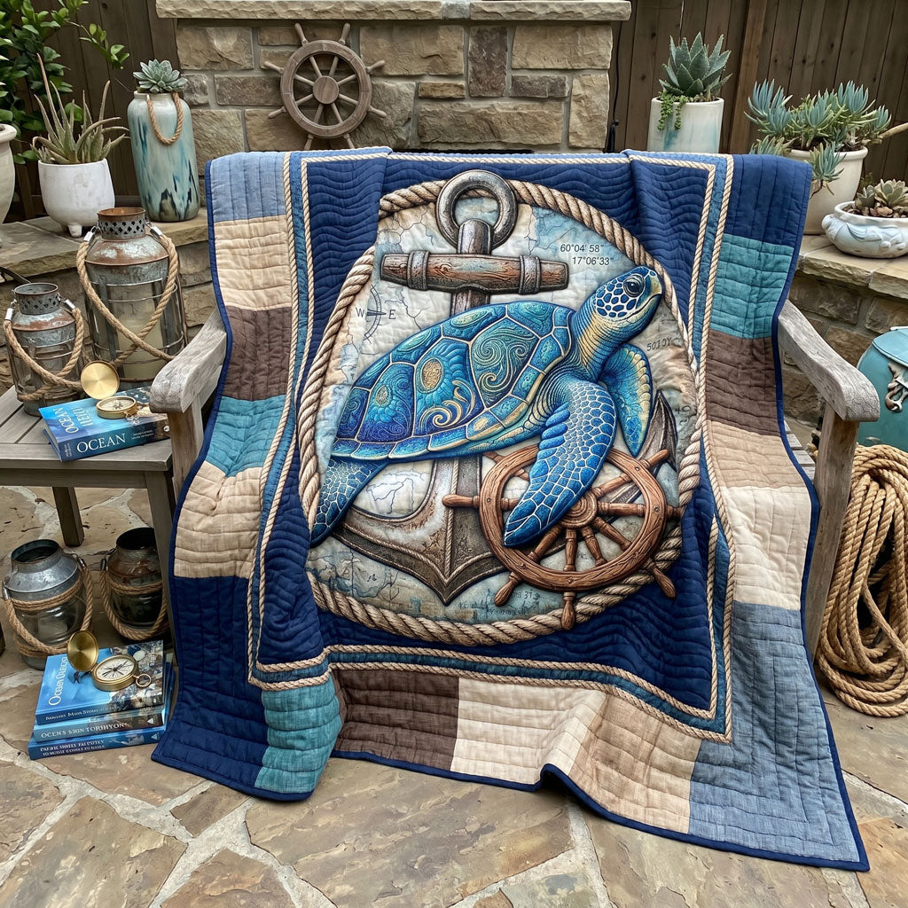 Ocean Compass Turtle WN1805008CL Quilt
