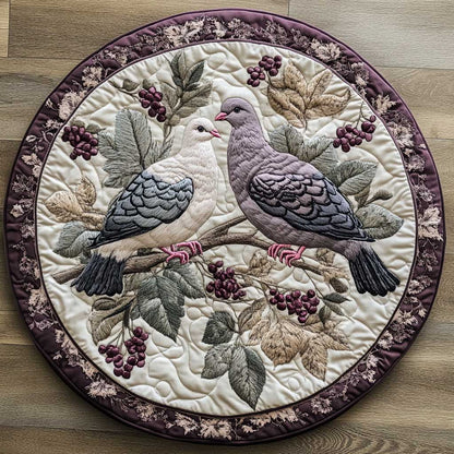 Quiet Dove Day WN2105053CL Quilted Round Mat