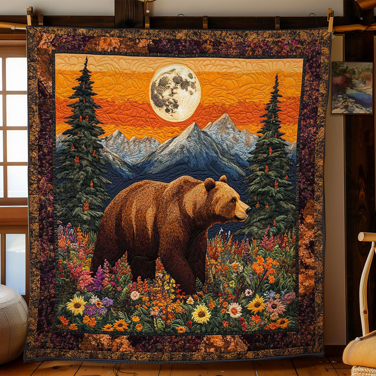 Moonlit Bear WN1003006CL Quilt