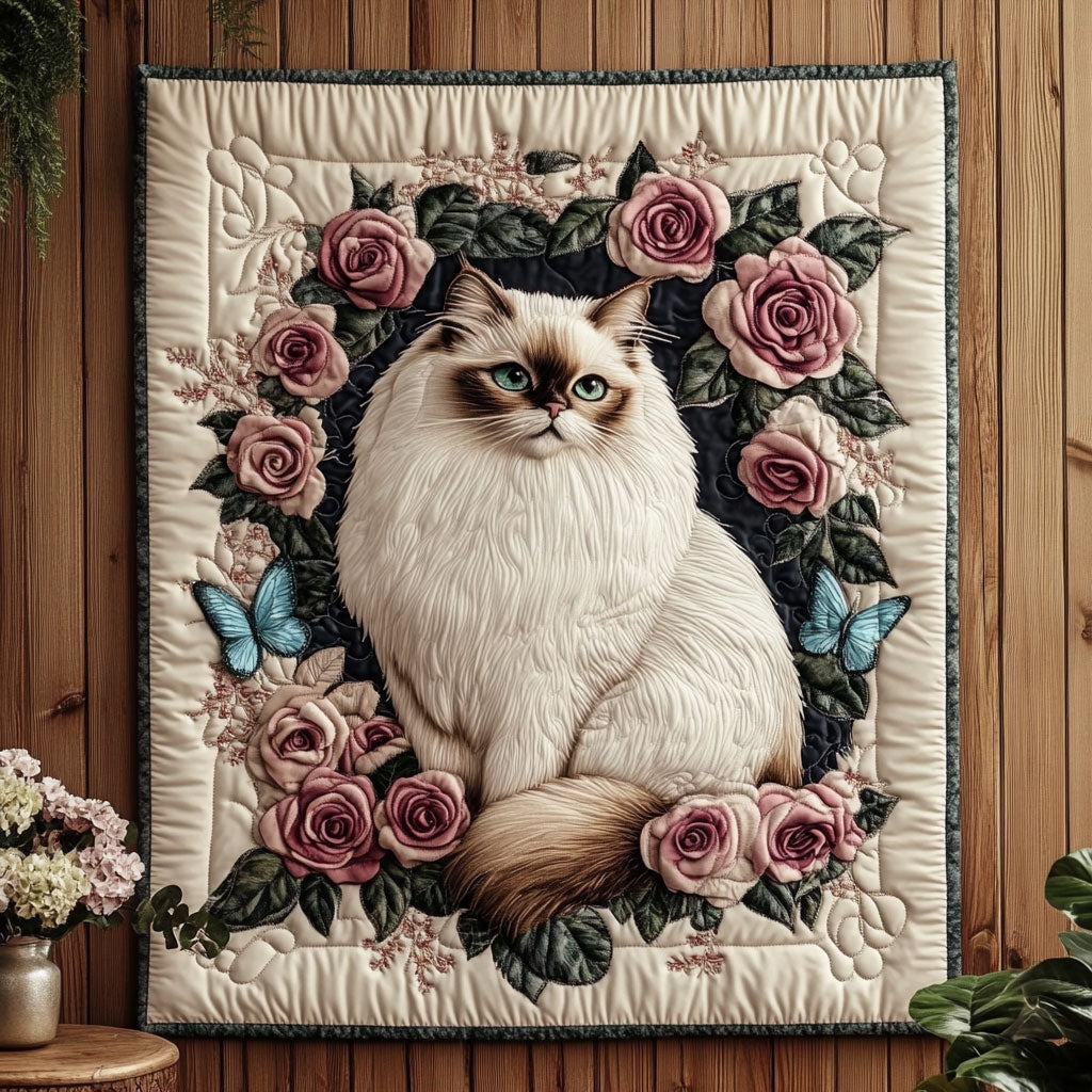Elegant Ivory Cat KL1301044CL Quilt