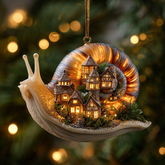 Snail Cozy Cottage WN0912065CL Christmas Ornament