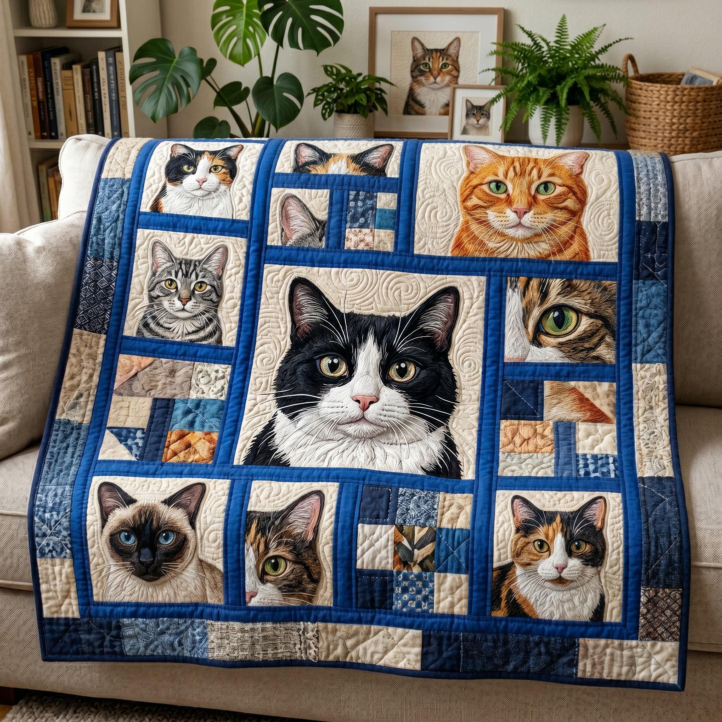 Hide And Seek Cat XR0705004CL Quilt