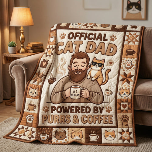 Cat Dad XR1004048CL Quilt