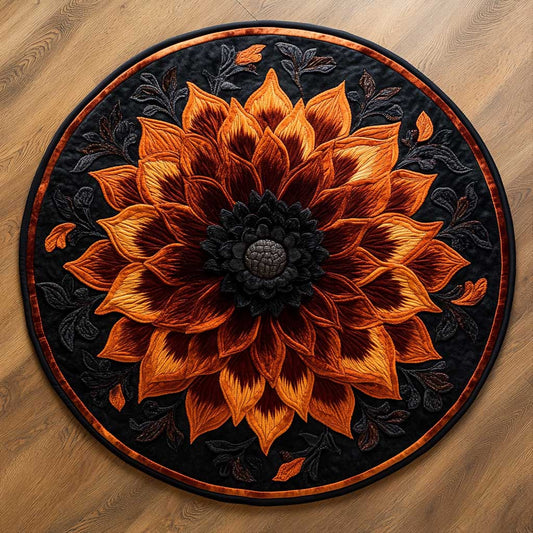 Dahlia Twilight WN2804026CL Quilted Round Mat