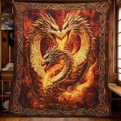 3 Head Fire Dragon WP1402051CL Quilt