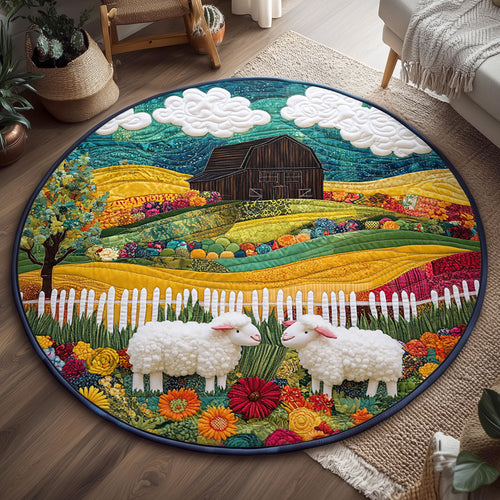The Woolly Fence WJ2907049CL Quilted Round Mat