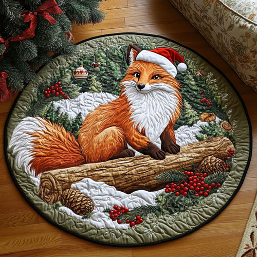 Festive Fox KL2511001CL Quilted Round Mat