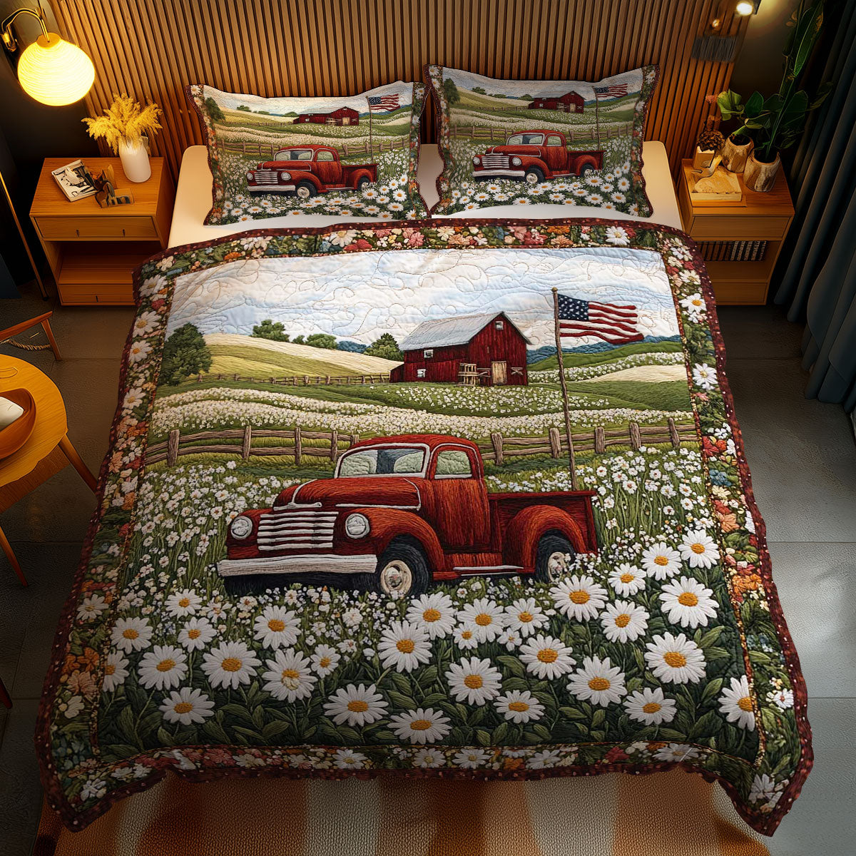 Red Truck Countryside WN0703102CL Duvet Cover Set