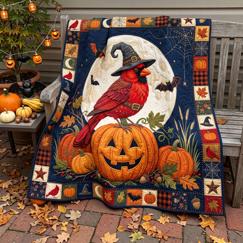 Witchy Cardinal Pumpkin WN2606018CL Quilt