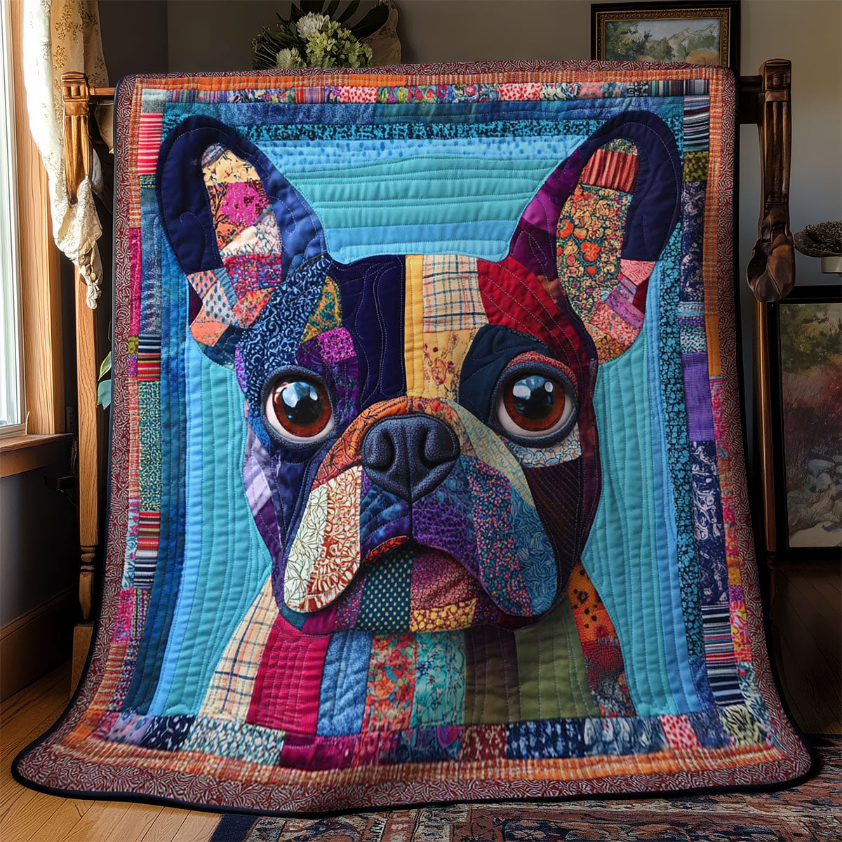 French Bulldog Collage WN0601110CL Quilt