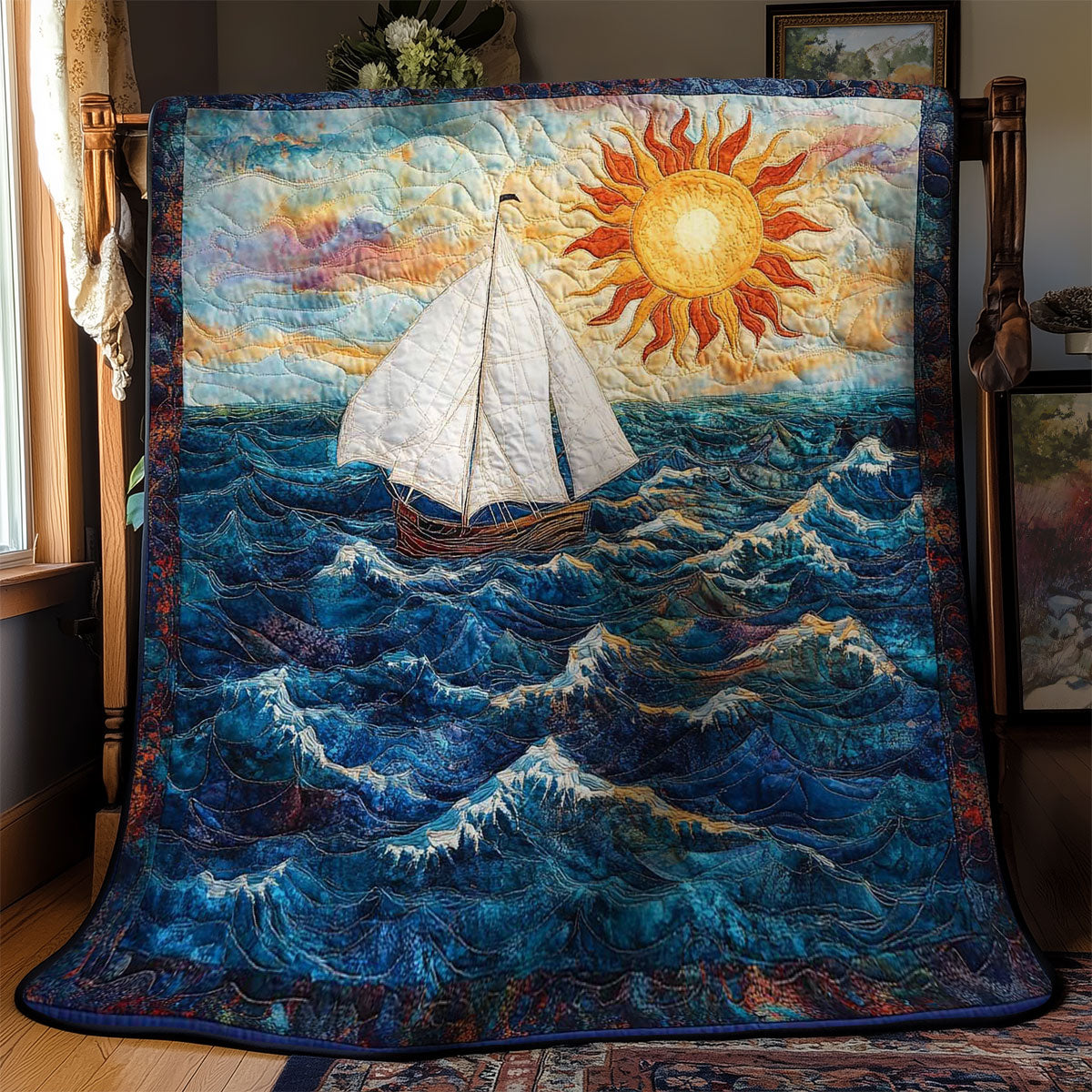 Ocean Sailboat WN0602001CL Quilt