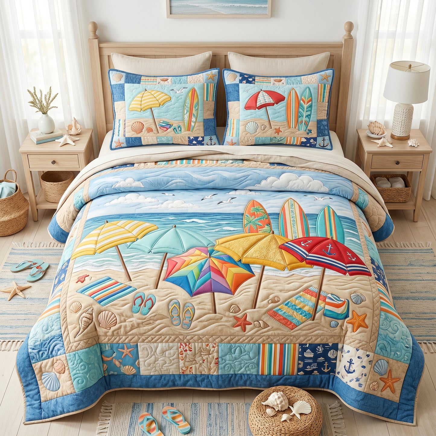 Colorful Beach Umbrellas XR2005018CL Duvet Cover Set