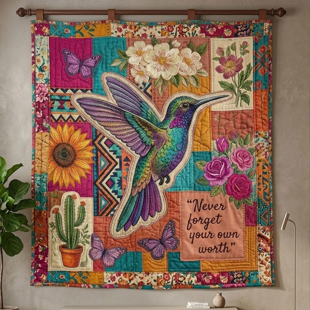 Boho Hummingbird Garden WN0904013CL Quilt