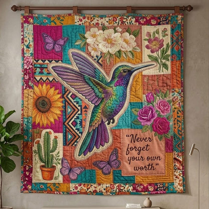 Boho Hummingbird Garden WN0904013CL Quilt