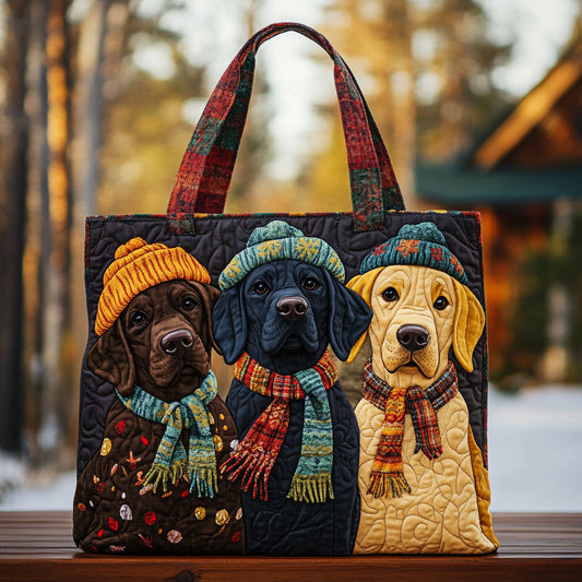 Labrador Snow Buddies WN1710079CL Quilted Tote Bag